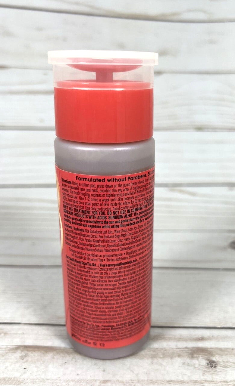 Grapefruit Daily Exfoliating Toner for Dull & Uneven Skin 4oz - 2 Pack