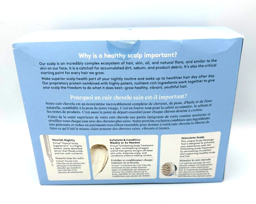 Virtue Scalp & Hair Treatment Kit for All Hair Types - Topical & Exfoliating
