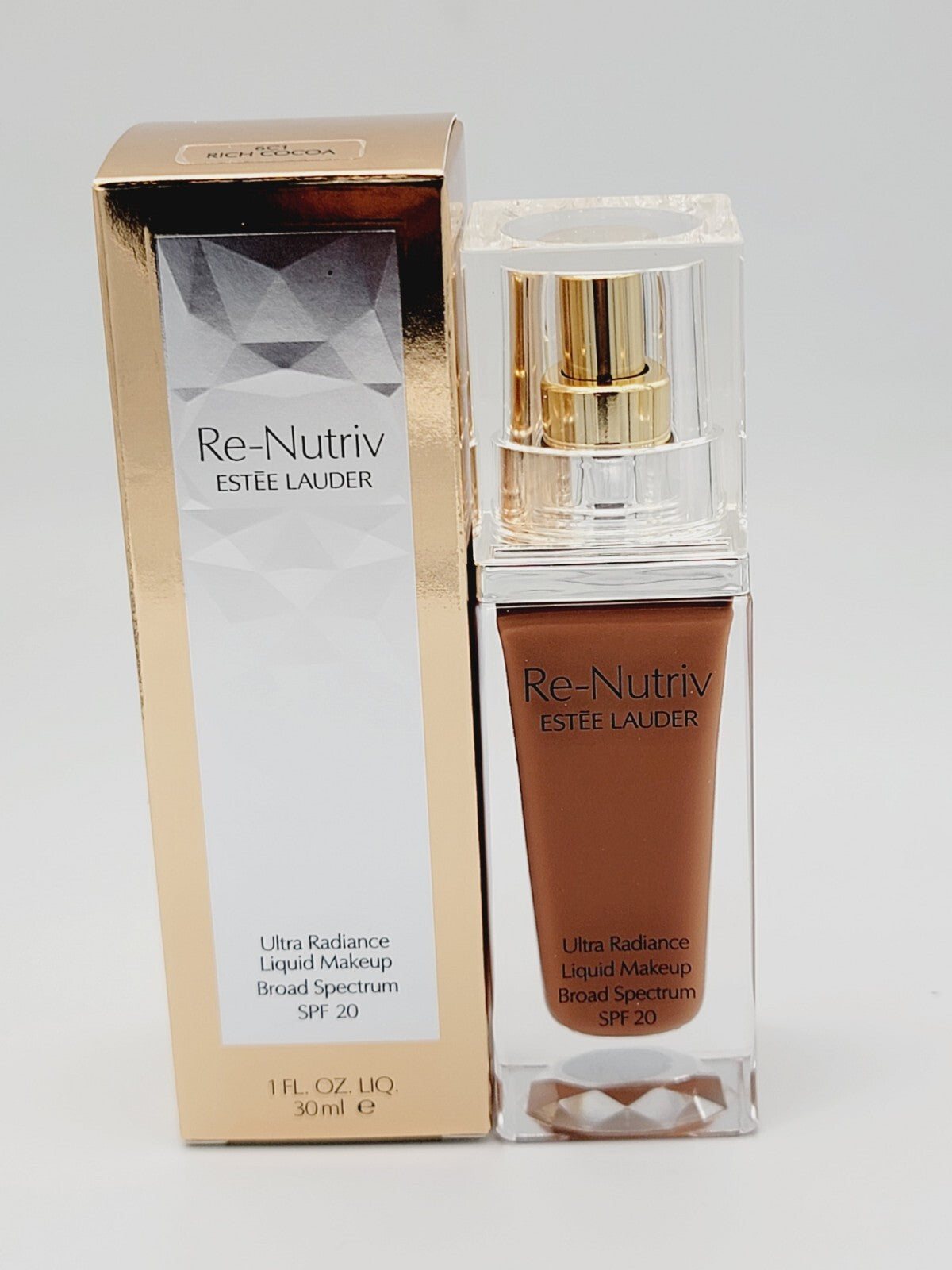 Estee Lauder Re-Nutriv Ultra Radiance Liquid Foundation SPF 20 6C1 Rich Cocoa