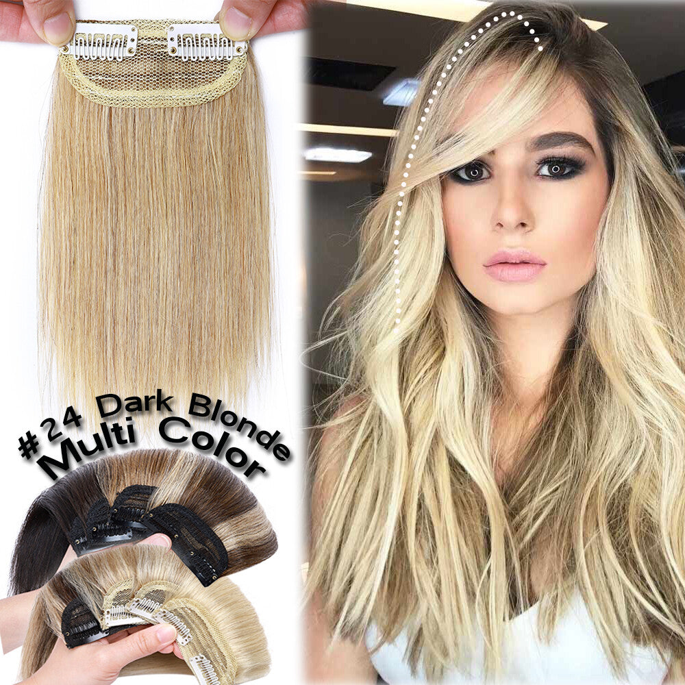 Remy Human Hair Extensions Clip-In One Piece Full Head Weft - Multiple Colors & Lengths