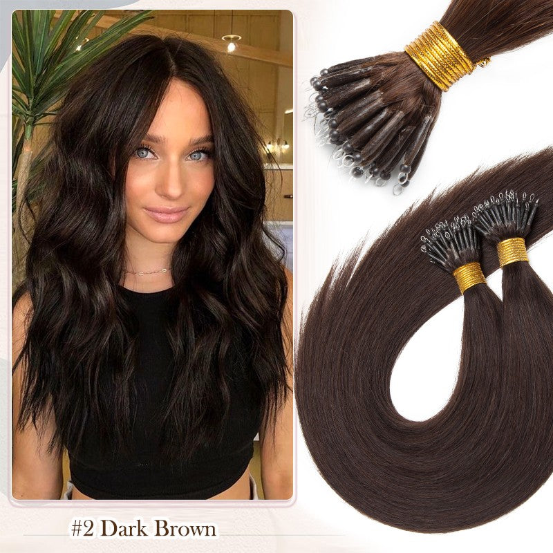 Nano Beads Hair Extensions 100% Remy Human Hair Balayage Ombre Blonde