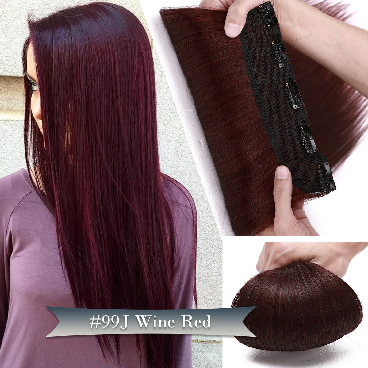 Thick 100% Human Hair Clip-In Extensions - Full Head V-Shape or I-Shape