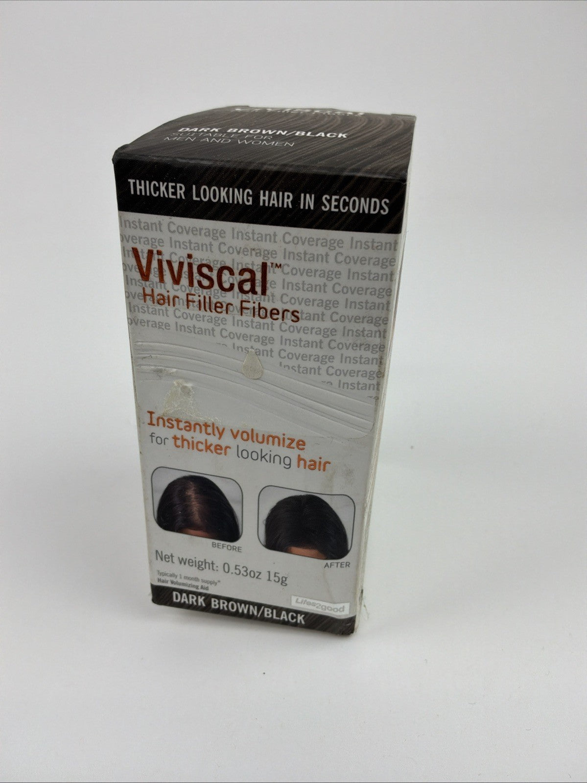 Viviscal Hair Filler Fibers Dark Brown for Men & Women 0.53oz