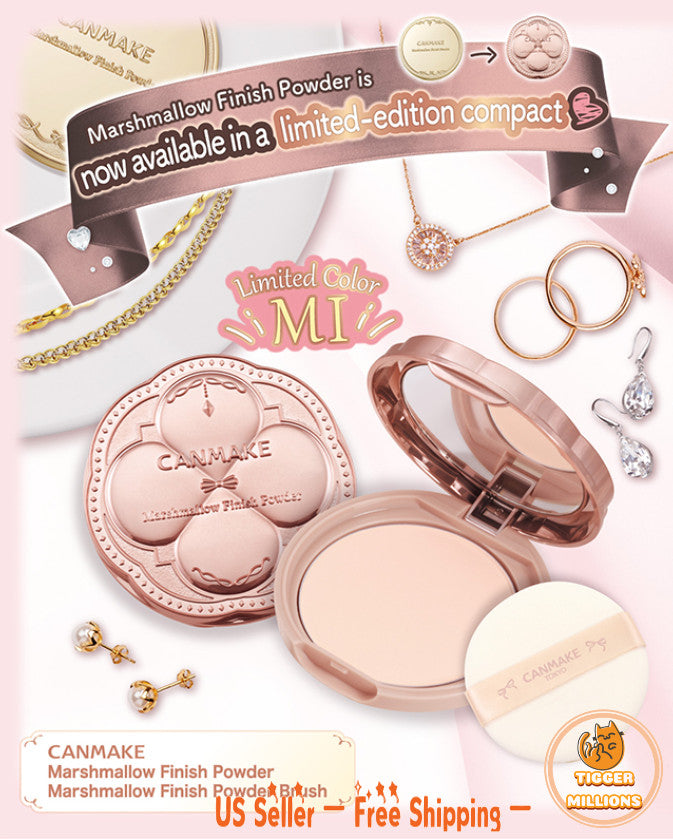 Canmake Marshmallow Finish Face Powder #MI Matte Ivory Ochre SPF26 PA+ 10g - Matte, Sebum Control, Mineral Formulation