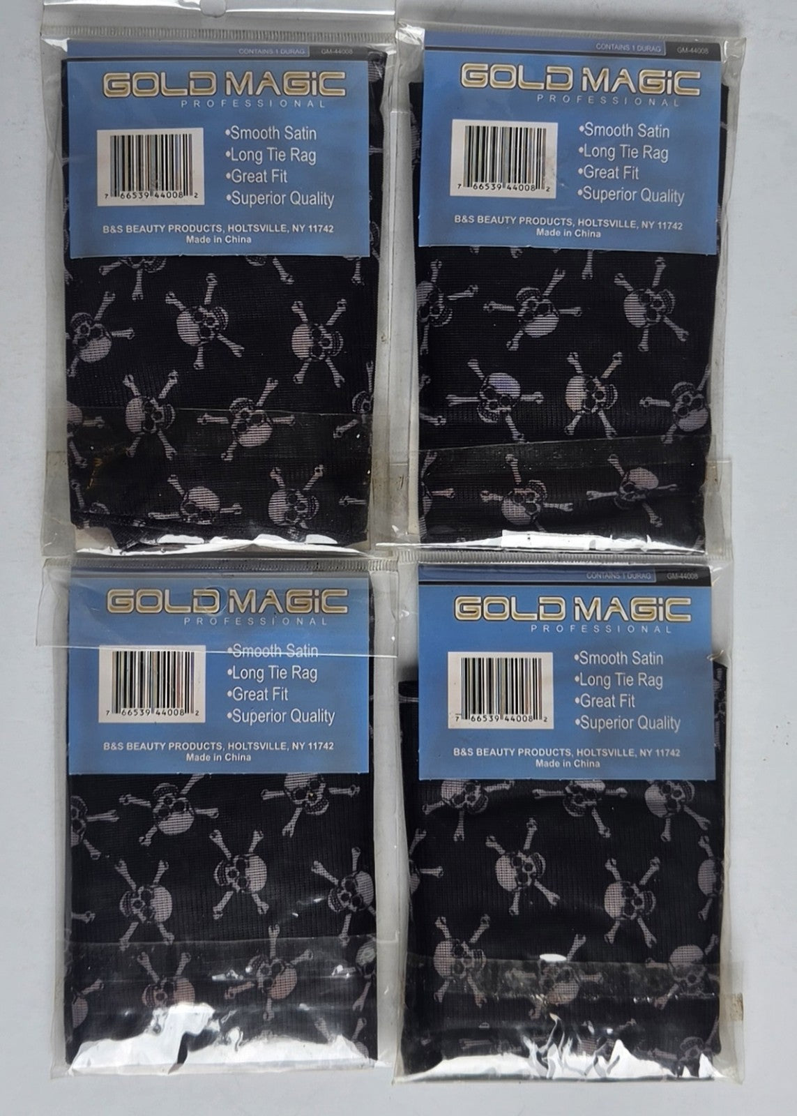 Lot of 4 Gold Magic Professional Skulls & Crossbones New in Bags x4