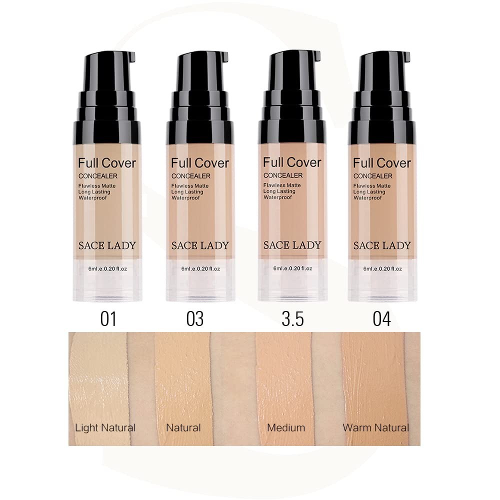 Full Coverage Liquid Concealer Set for Flawless Skin - Waterproof & Matte Finish