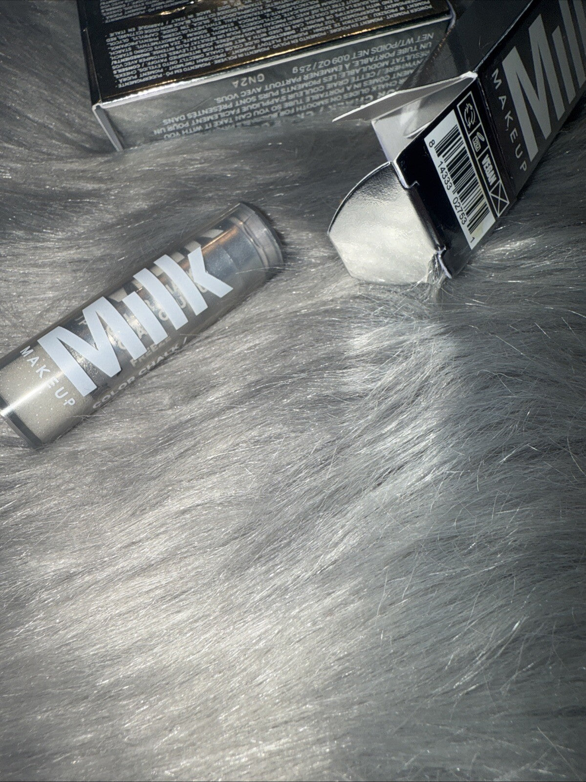 Makeup Color Chalk Set of 3 Silver Shimmer Full Size 0.09 oz