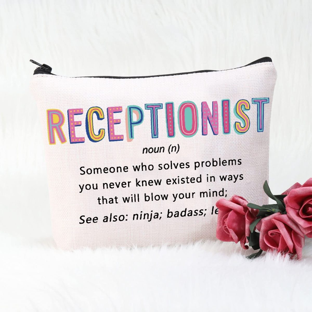 Receptionist Cosmetic Bag - Travel Makeup Organizer Gift