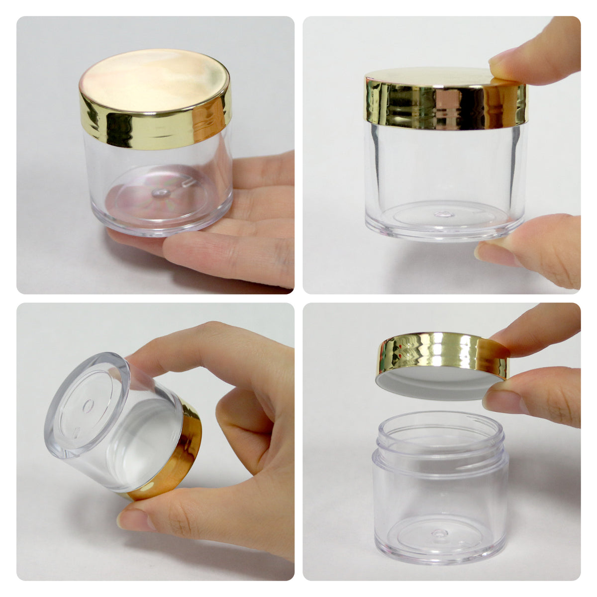 12 Pcs 30g Acrylic Sample Jars BPA Free for Cosmetics, Food & Art Storage
