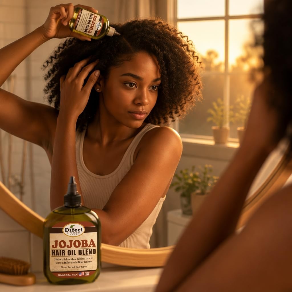 Jojoba Hair Oil Travel Size 2.5 oz Moisturizing & Restorative Hair Treatment