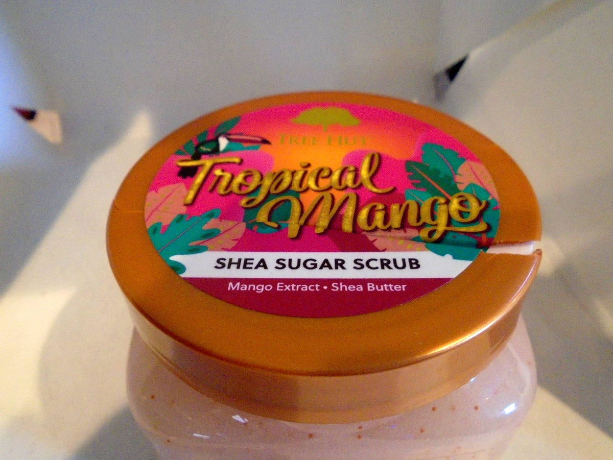 Tree Hut Shea Sugar Scrub Tropical Mango 18 Ounce - Cracked Cap