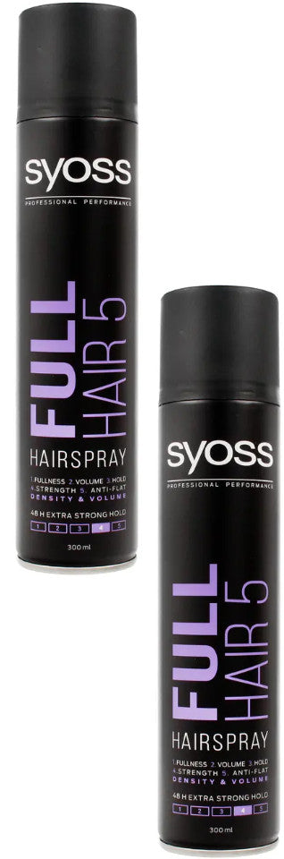 Syoss Full Hair Hairspray 2x400ml - Volumizing Styling Lacquer Germany