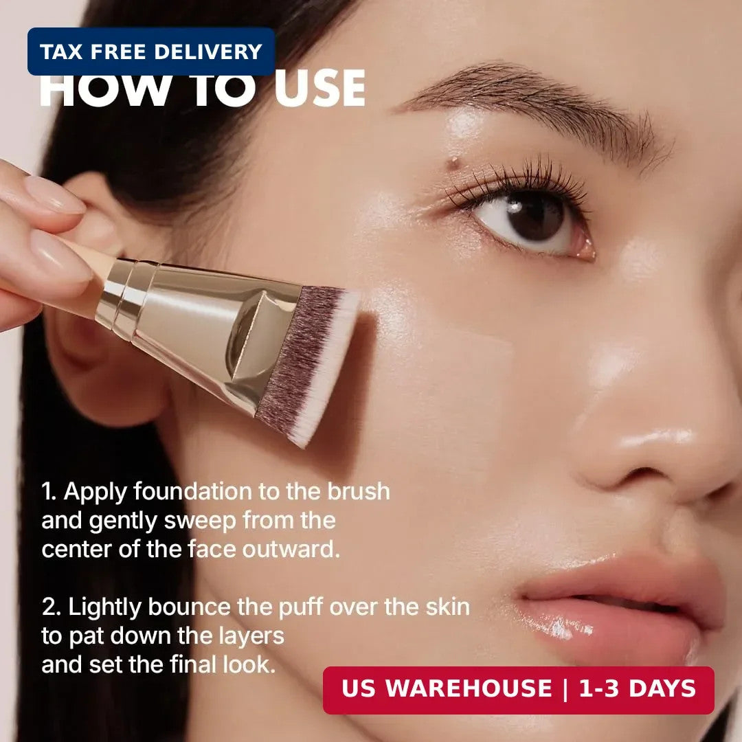 All Day Fitting Duo Makeup Brush & Sponge Set - Flawless Foundation Application