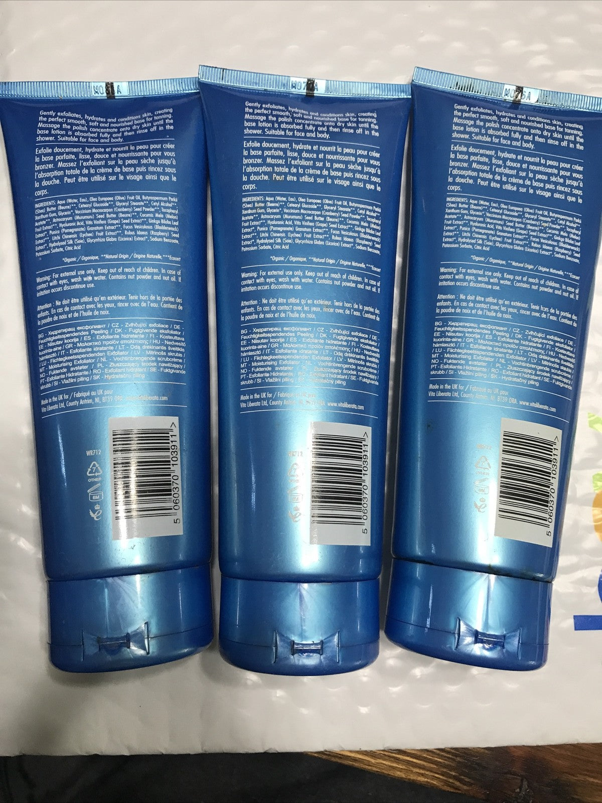 3 PC Lot VITA LIBERATA tan preparation FINE SKIN POLISH MOISTURIZING