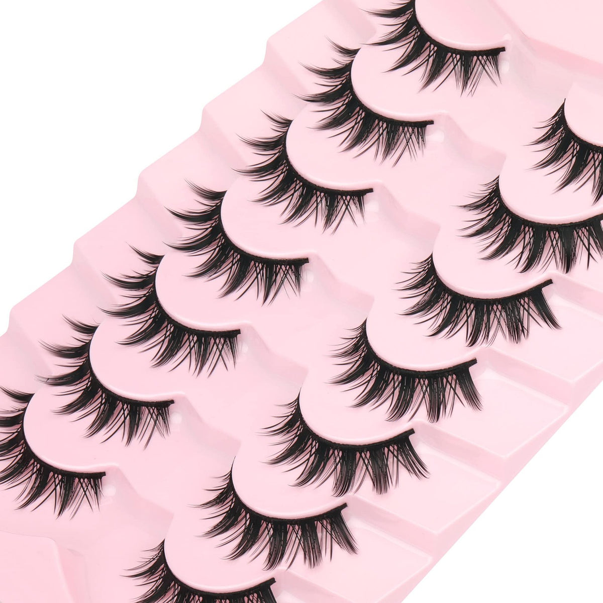 False Eyelashes Doll Dramatic Pink - Reusable Manga Anime Lashes