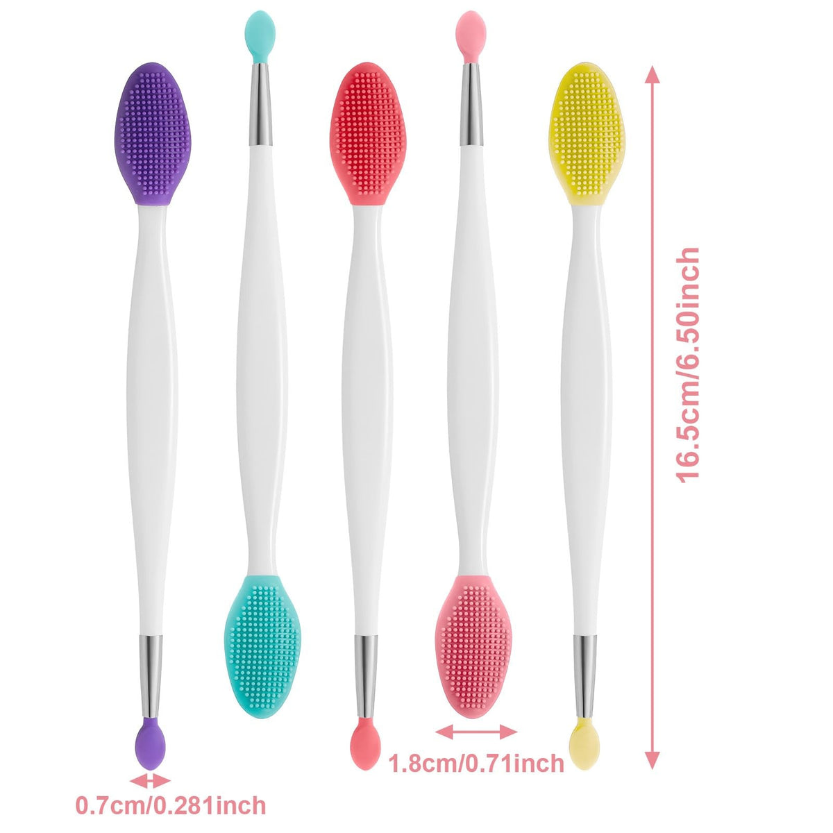 10 Pcs Lip Scrub Brush Set - Silicone Exfoliating & Applicator Tools in Multiple Colors