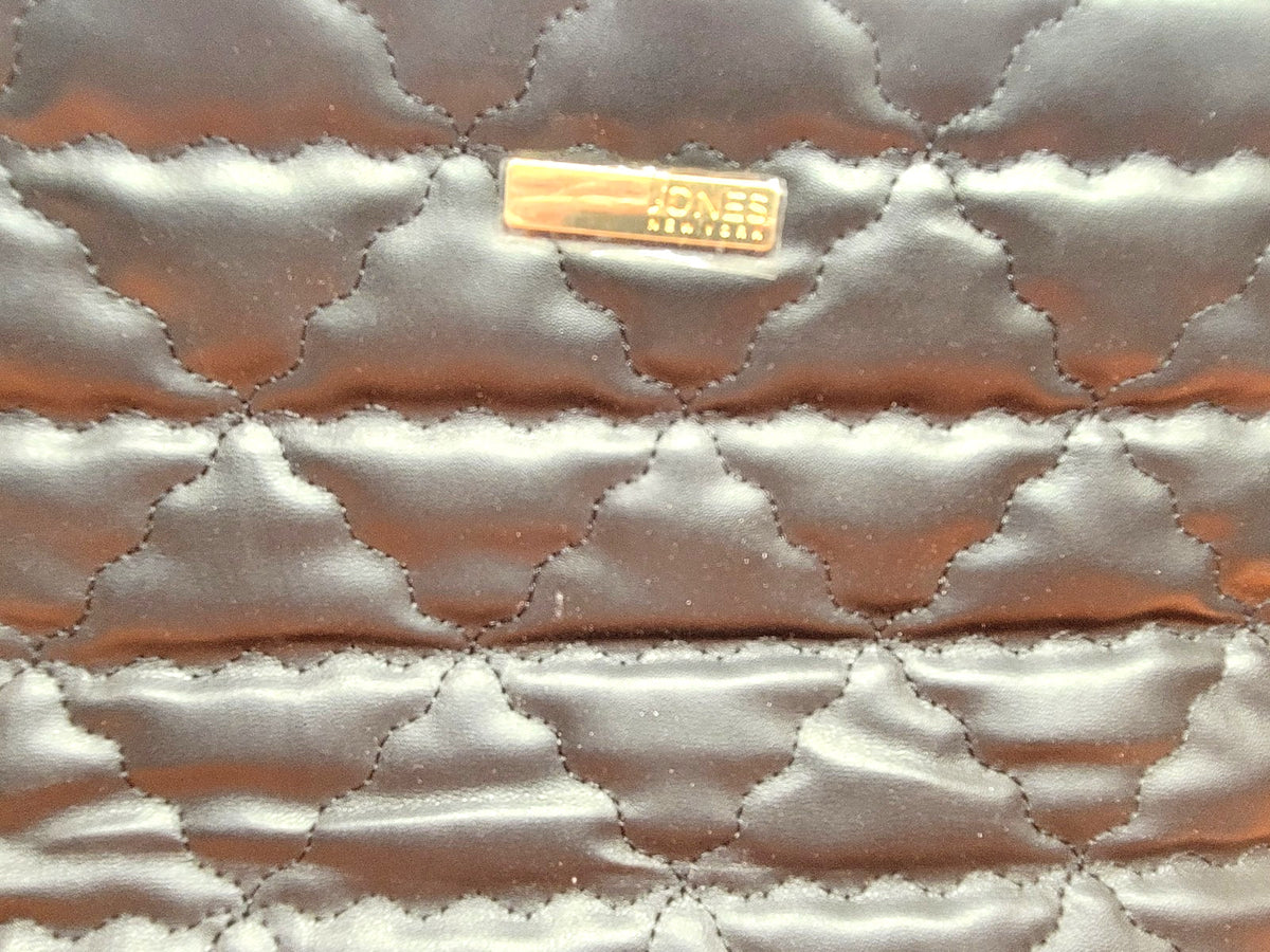 Jones New York Large Black Cosmetic Bag – Quilted Toiletry Case NWT