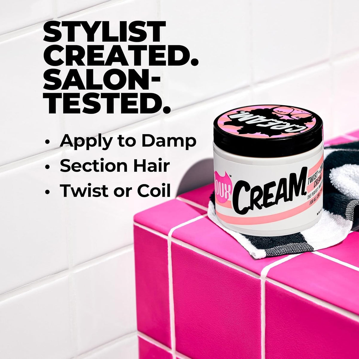Curl Defining Cream for All Curl Types - Hydrating & Frizz Control 16oz