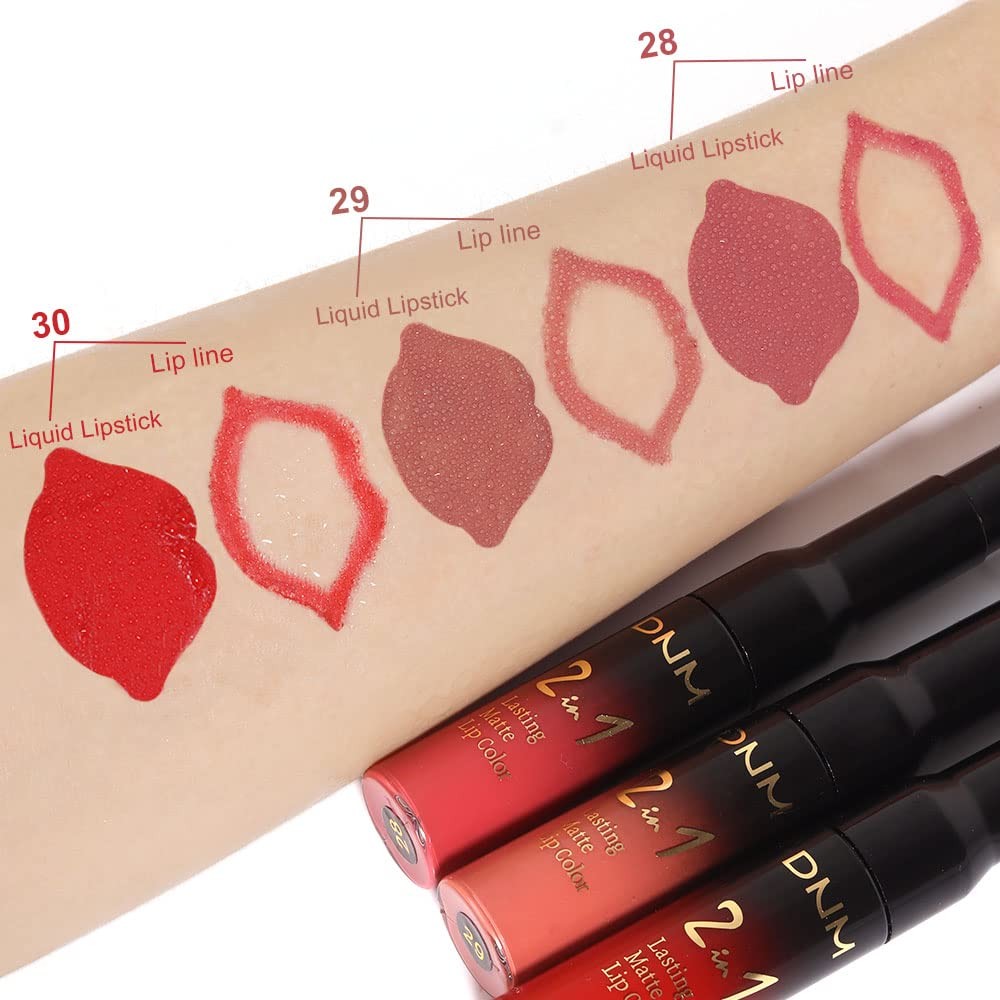 Long Lasting Matte Liquid Lipstick & Lip Liner Set - 3 Colors