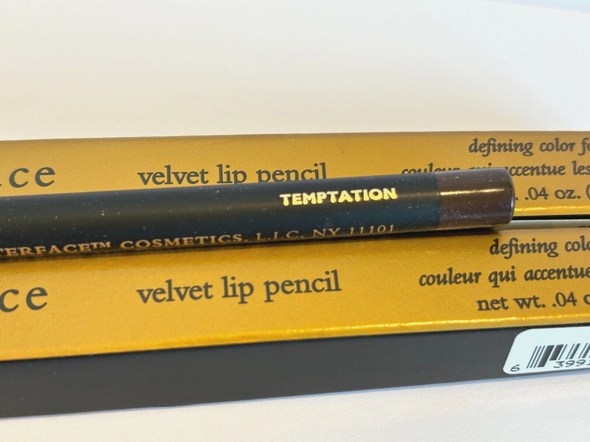 Lip Liner Pencil Brown Velvet Lip Pencil Temptation - 0.04oz Lot of 4