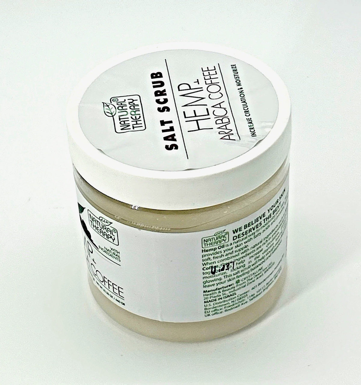 Natural Therapy Hemp+Coffee Exfoliating Glow Mineral Salt Scrub