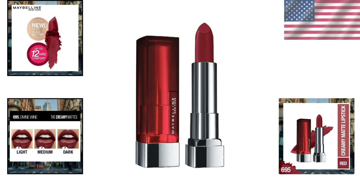 Matte Lipstick in Divine Wine - Hydrating & Long-Lasting Lip Color