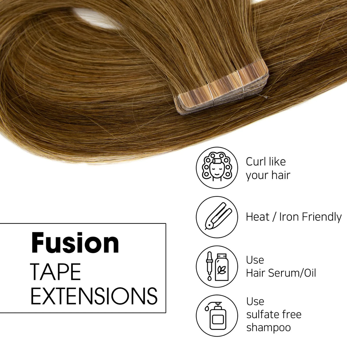 Remy Human Hair Extensions 18 Inch Sombre Tape-In Hair Extensions