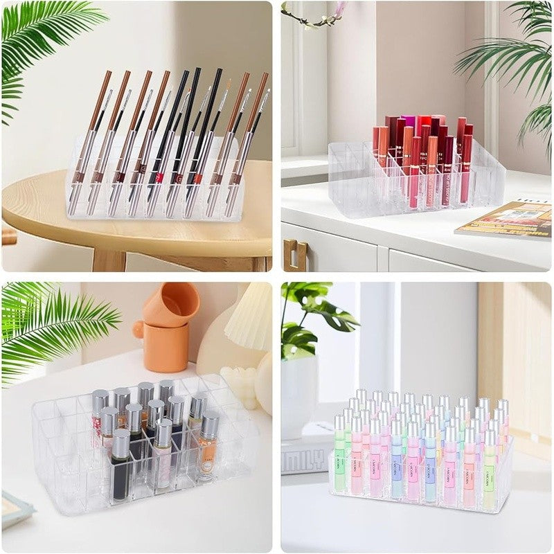 Acrylic Lip Gloss Organizer with 36 Slots - Makeup & Perfume Display Case
