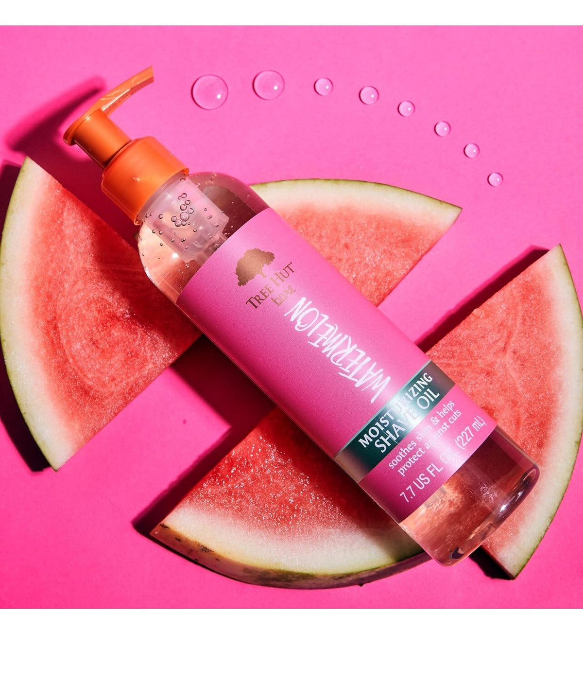 Tree Hut Watermelon Body Scrub Gift Set with Loofah & Shave Oil
