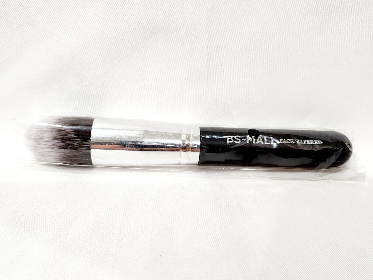 Face Tapered Brush - Black Chrome Oval Synthetic Full Size Makeup Brush