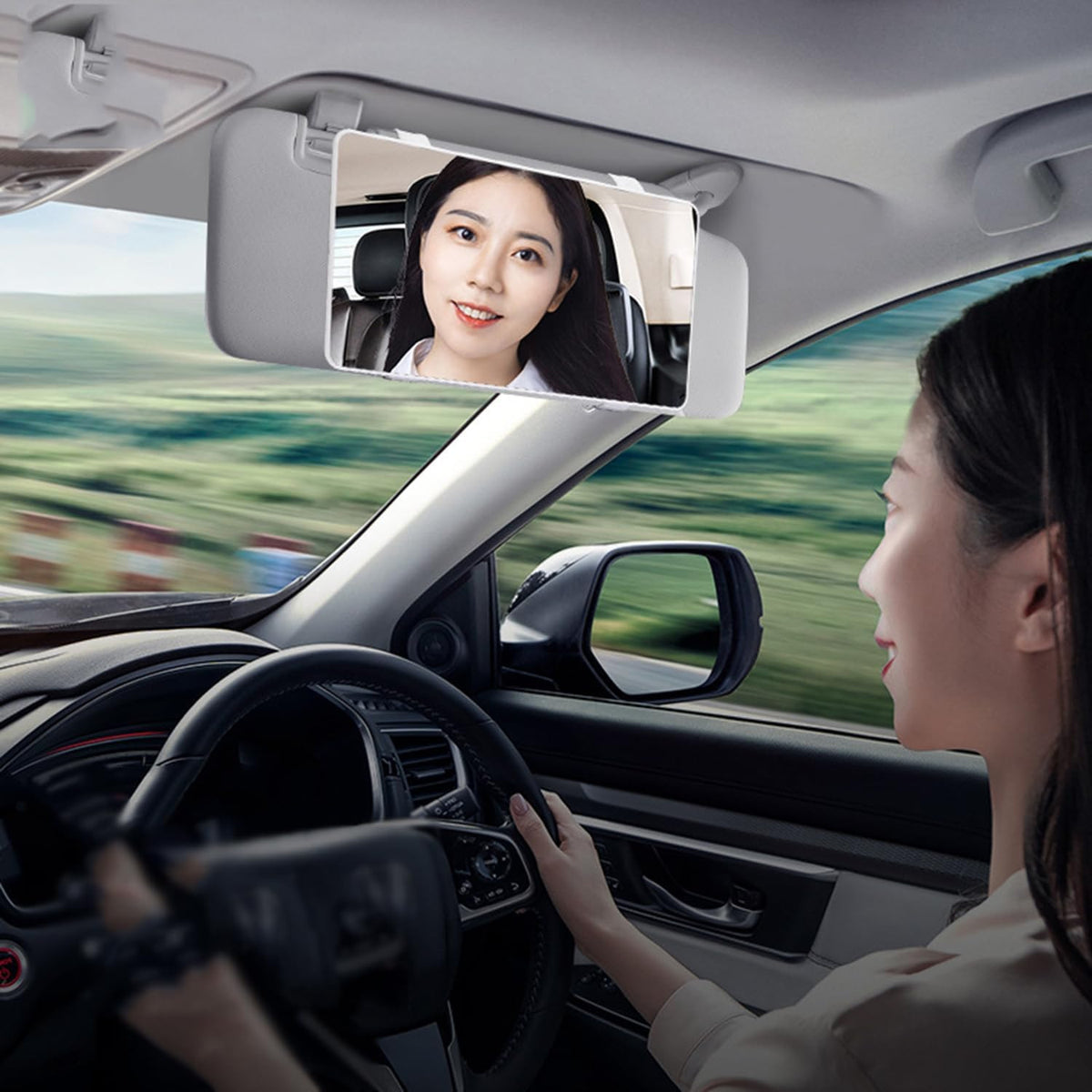 Car Sun Visor Makeup Mirror Large Vanity Mirror for Car, SUV, Truck