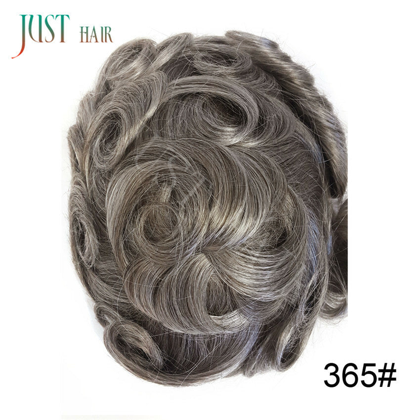 Men's Human Hair Toupee Replacement System - Ultra Thin Skin Hairpiece