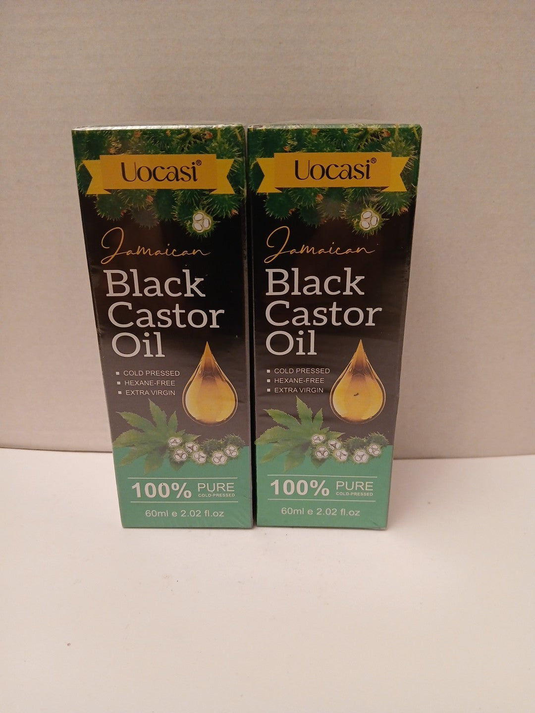 Jamaican Black Castor Oil - Organic Cold Pressed Moisturizer for Hair & Skin - 2 Fl Oz Each (Set of 2)