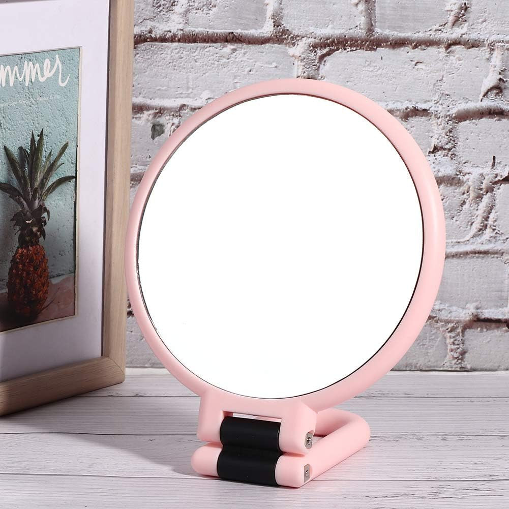 Portable Travel Mirror with 5X Magnification - Folding Cosmetic Mirror for Makeup