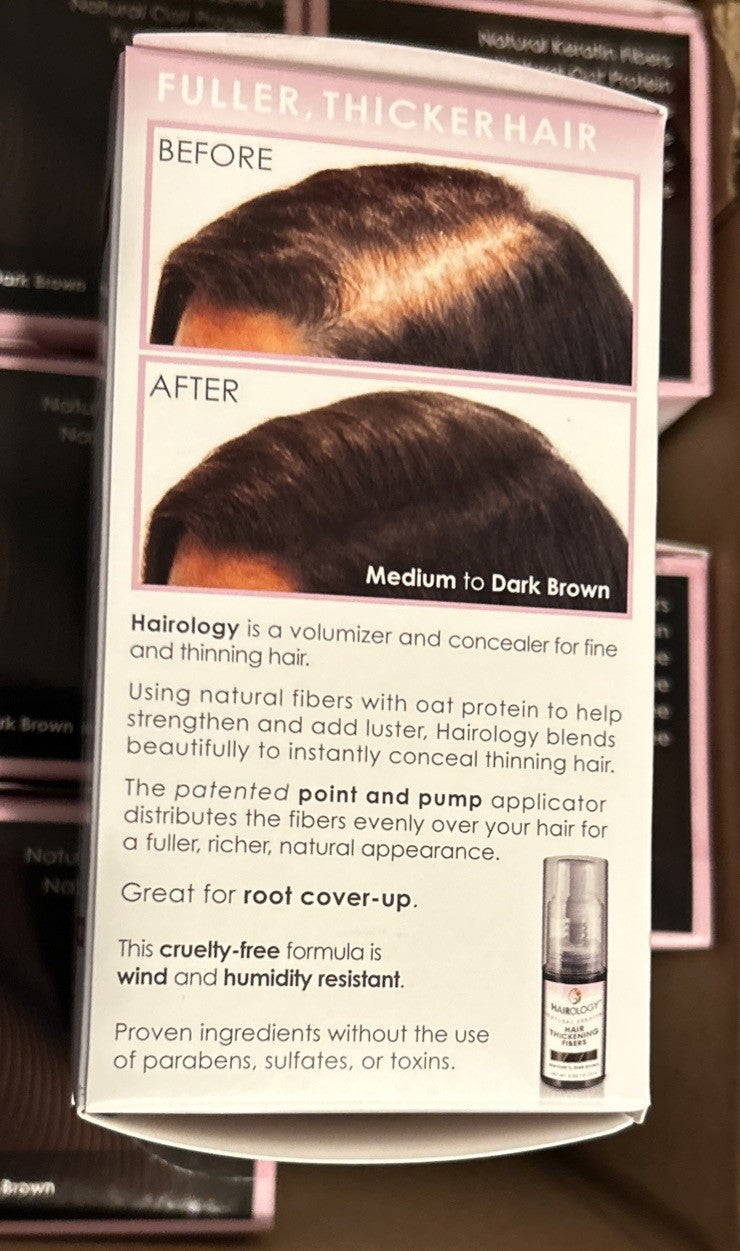 Hair Thickening Fibers Pump Medium to Dark Brown - 6 Pack