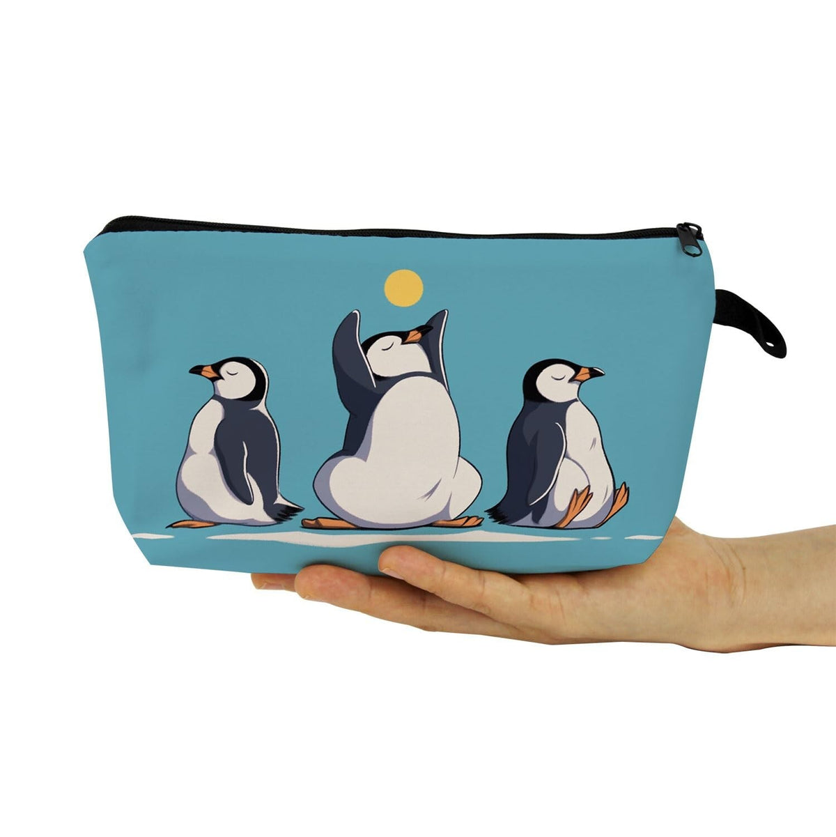 Cute Penguin Makeup Bag Small Organizer with Zipper for Travel & Gifts