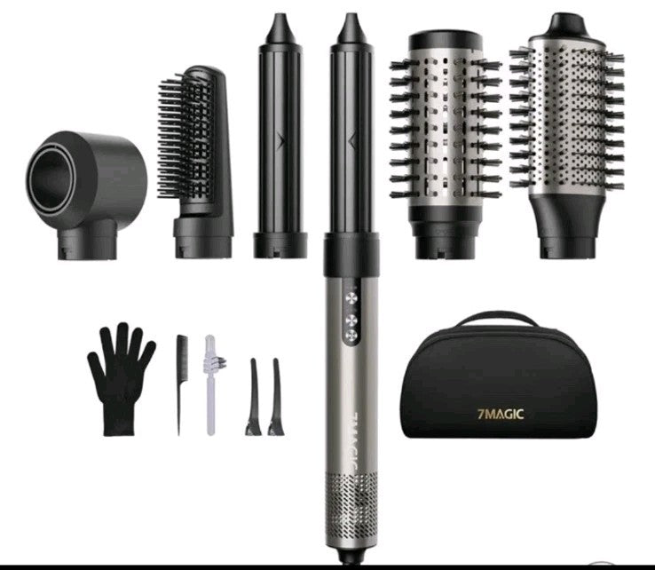 7MAGIC 6-in-1 High-Speed Hair Styler Dryer Brush, 110,000 RPM Negative Ion