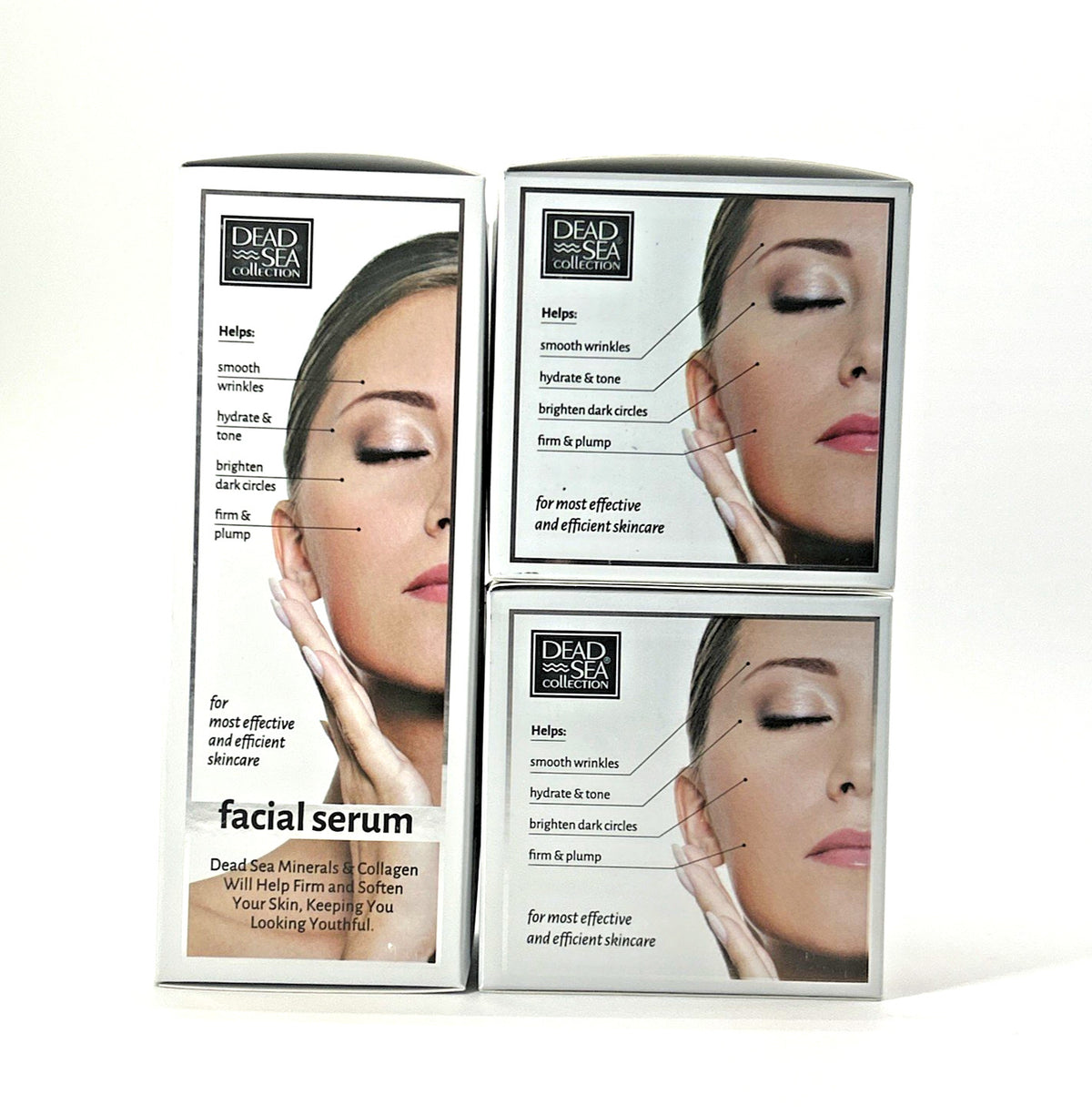 Dead Sea Collagen Anti-Aging Serum & Day Night Cream Set - Hydrating Skin Care
