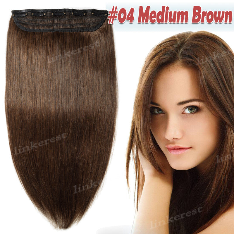 Remy Human Hair Extensions Clip-In Full Head Blonde 8-24 Inches