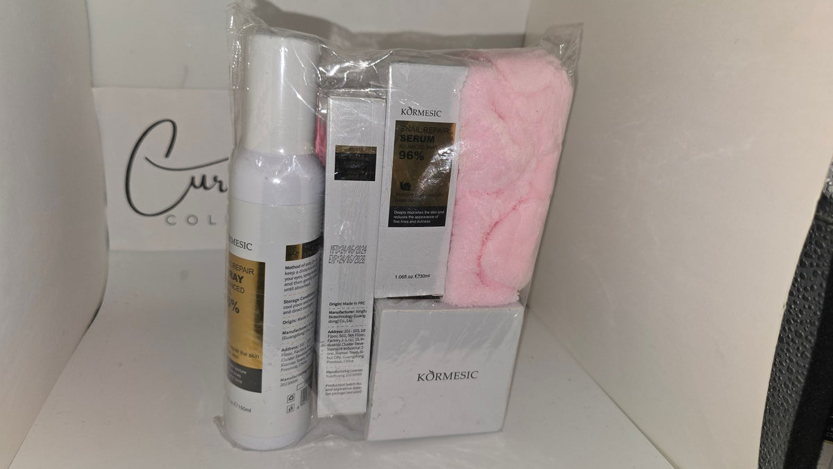 Snail Repair Skincare Set with Serum, Spray & Accessories - 96% Mucin