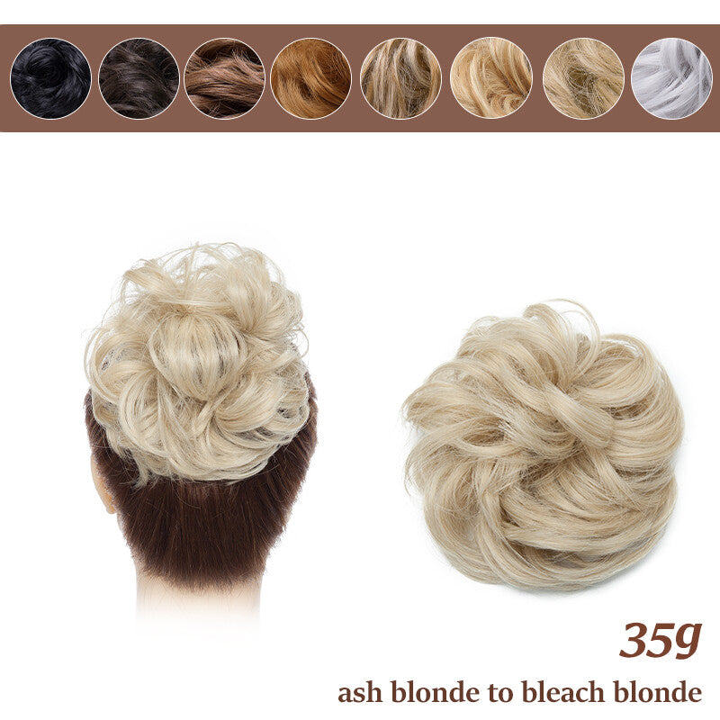 Thick Curly Messy Bun Hair Piece - Synthetic Hair Extensions for Updo & Volume