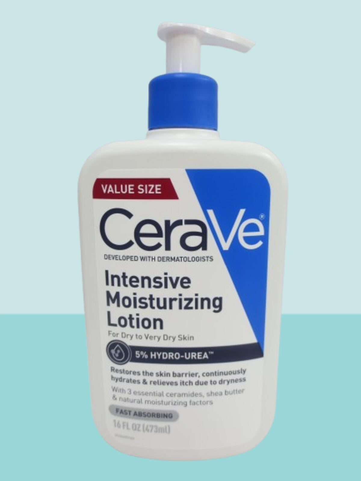 CERAVE INTENSIVE MOISTURIZING LOTION FOR DRY TO VERY SKIN 16 OZ 2PCS.