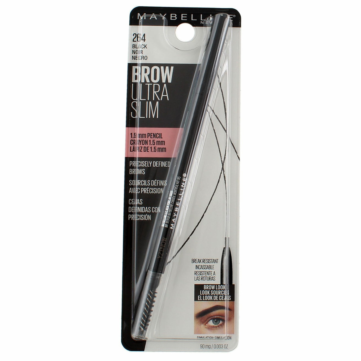 Maybelline Brow Ultra Slim Eyebrow Pencil - 6 Shades, Natural & Precise