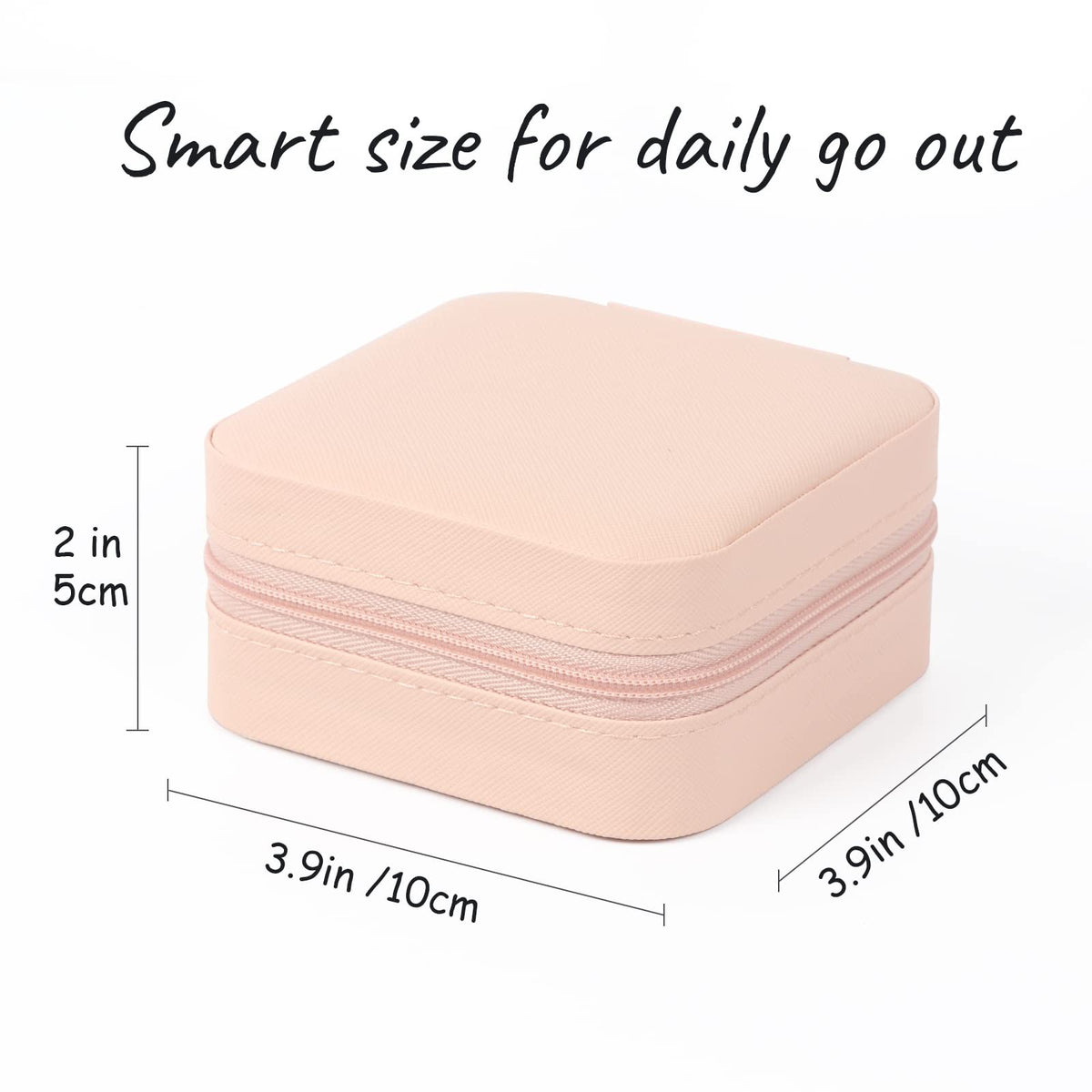 Travel Jewelry Case Small Organizer Box Pink - Compact & Multifunctional