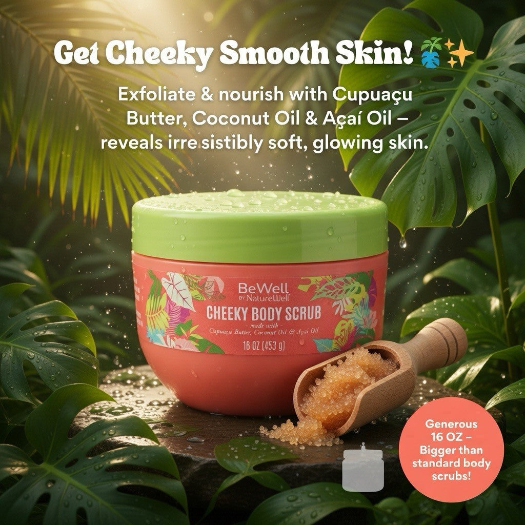 NatureWell Cheeky Firming Cupuacu Butter, Coconut & Acai Body Scrub