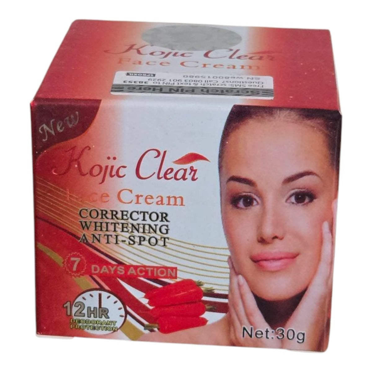 Kojic and Carrot Corrector Cream - Brightening Face Concealer, 1 Pack