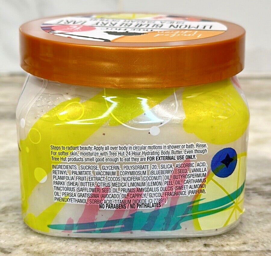 Tree Hut Lemon Blueberry Tart Sugar Scrub 18oz Exfoliating Body NEW