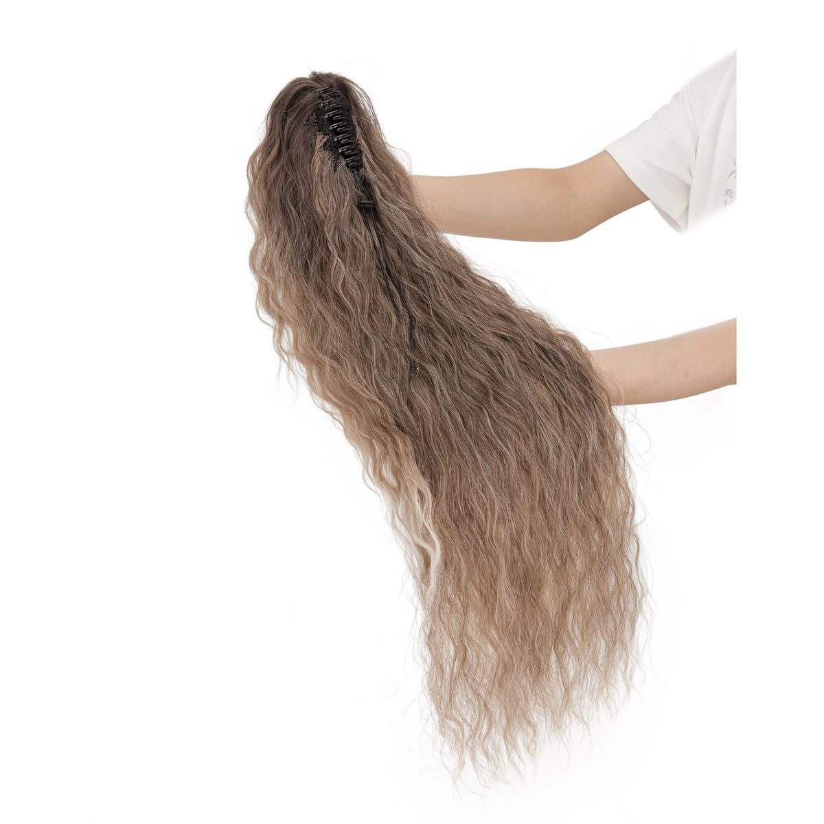 30 Inch Curly Wavy Claw Clip Ponytail Extensions - Natural Look, Easy Style