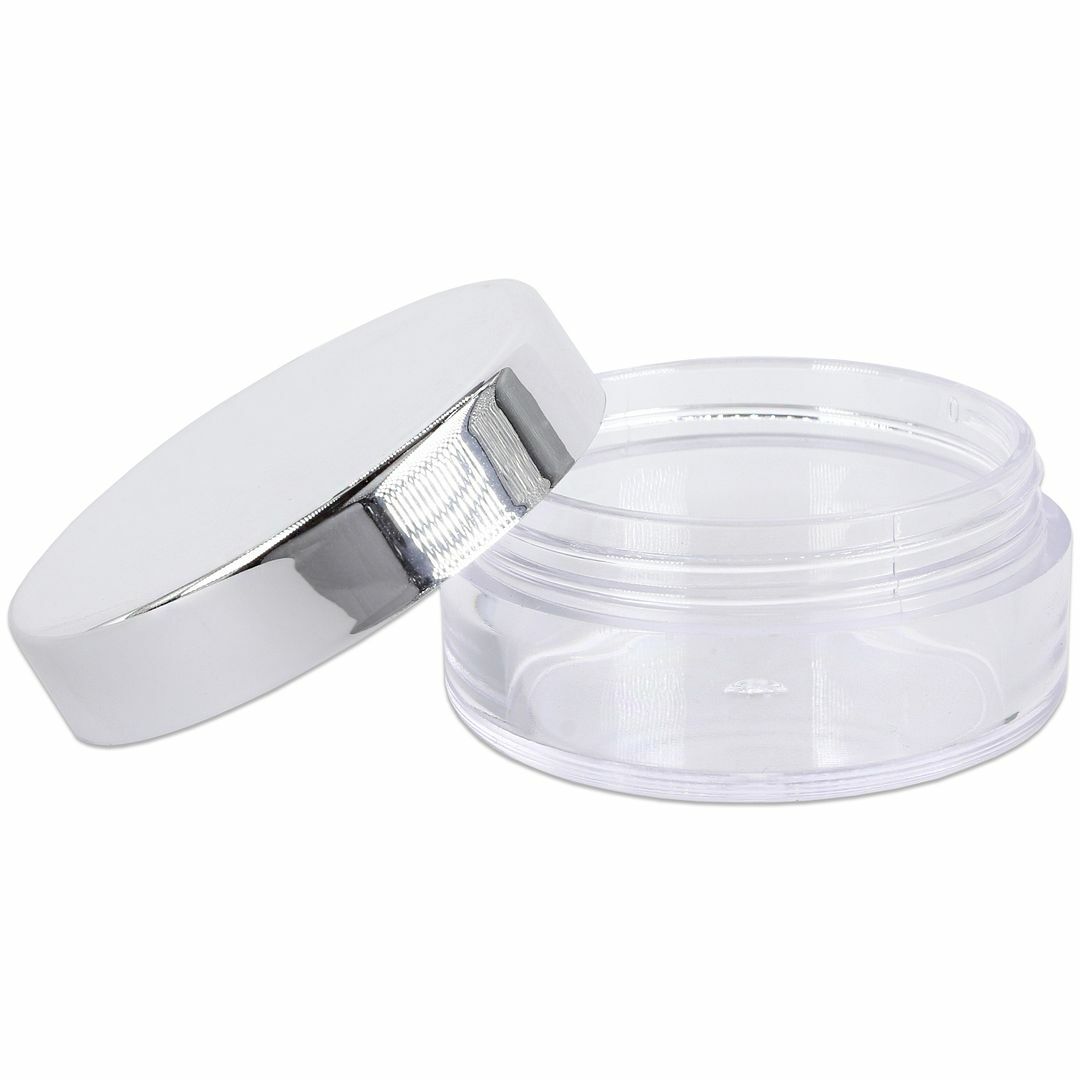 40 Pcs Cosmetic Sample Jars with Silver Lids - 10g/10ml Reusable Container Set
