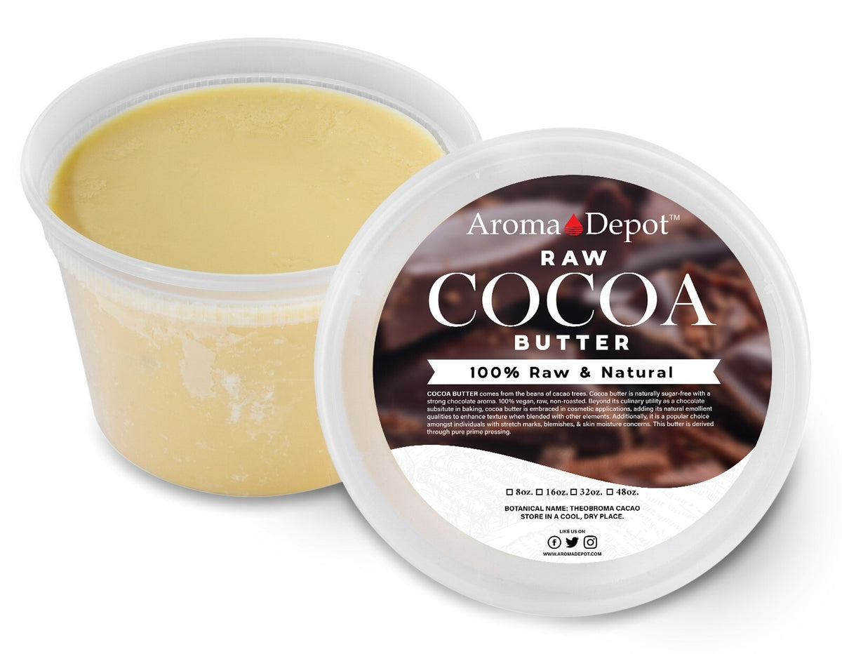 16 oz. Raw Cocoa Butter 100% Pure Cold Pressed
